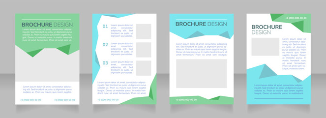 Independent students association blank brochure layout design. Vertical poster template set with empty copy space for text. Premade corporate reports collection. Editable flyer paper pages