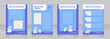 © bsd studio - Tutoring association blank brochure layout design. Student recruitment. Vertical poster template set with empty copy space for text. Premade corporate reports collection. Editable flyer paper pages