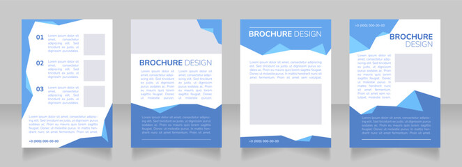 Improving professional qualifications blank brochure layout design. Vertical poster template set with empty copy space for text. Premade corporate reports collection. Editable flyer paper pages