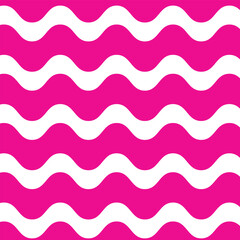 Poster - abstract seamless pink wave line pattern art for wallpaper, background etc.