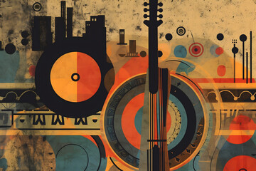 Wall Mural - music background