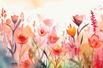 Aufkleber - Abstract floral background  . Exotic nature design for cover, wall art, invitation,Generative AI