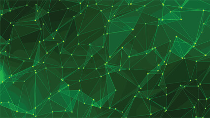 Poster - Digital background with dots and lines. Beautiful motion waving dots texture with glowing line. Cyber or technology background. Vector illustration