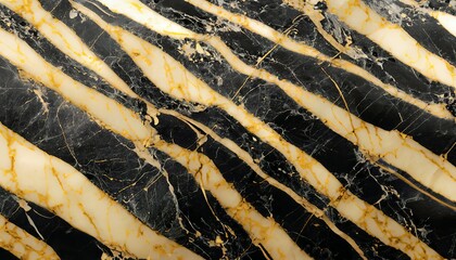 Wall Mural - Gold and white Patterned natural of Black marble texture background for Texture illustration.