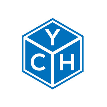 YCH letter logo design on black background. YCH creative initials letter logo concept. YCH letter design.
