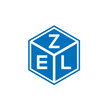 ZEL letter logo design on white background. ZEL creative initials letter logo concept. ZEL letter design.
