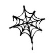 © Pavel - graffiti monochrome  sprayed spider web  isolated on white background.  vector illustration eps 10