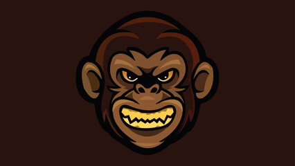 Wall Mural - Monkey Head illustration