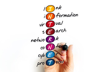 Aufkleber - internet - link, information, virtual, search, network, content, cyber, protocol acronym, technology
