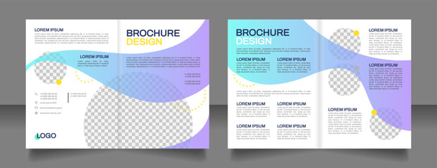 Recruitment agency blank brochure design. Hiring talents. Template set with copy space for text. Premade corporate reports collection. Editable 4 paper pages. Arial, Archivo-Regular fonts used