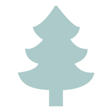Fir tree icon set, simple style