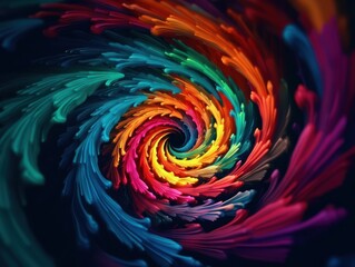 Wall Mural - Colorful Swirling radial vortex background 