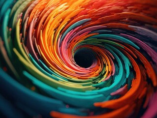 Wall Mural - Colorful Swirling radial vortex background 