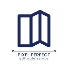 Sticker - Brochure pixel perfect linear ui icon. Hotel service promotion. Business and marketing. GUI, UX design. Outline isolated user interface element for app and web. Editable stroke. Poppins font used