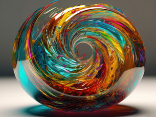 Wall Mural - Colorful Swirling radial vortex background liquid translucent glass