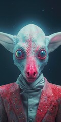 Wall Mural - alien lifeform from outer space made with generated ai
