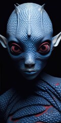 Wall Mural - alien lifeform from outer space made with generated ai