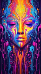 Wall Mural - Psychedelic emotions made with generated ai