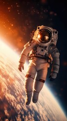 Wall Mural - astronut exploring outer space