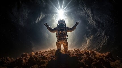 Wall Mural - Astronaut exploring the universe