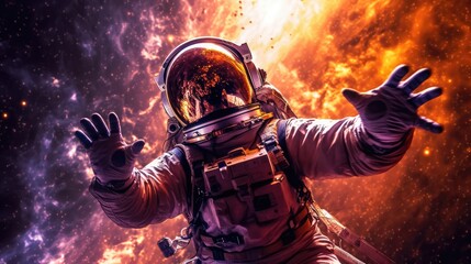 Wall Mural - Astronaut exploring the universe