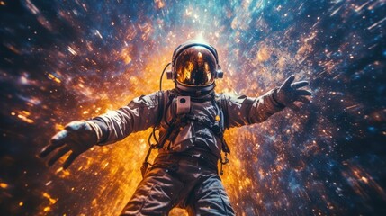 Wall Mural - Astronaut exploring the universe