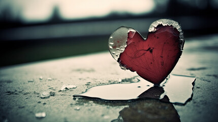 Wall Mural - melting heart romance romantic love valentine - by generative ai