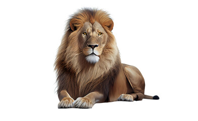 Wall Mural - a Lion sit  on isolated