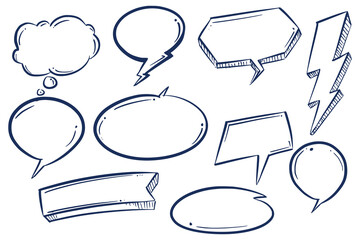 Wall Mural - hand draw chat sketch set design