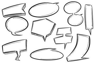 Wall Mural - Hand draw chat sketch set design