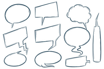 Wall Mural - beautiful hand drawn sketch speech bubble set design