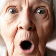 Portrait Of A Highly Surprised Elderly Lady - AI Image