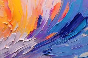 Wall Mural - abstract oil painted colorful background, artistic brush paint wallpaper concept, generative ai