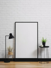 Wall Mural - Sleek iron hearth Minimalist mockup for podium display or showcase. AI generation