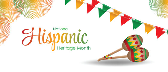 Hispanic National Heritage Month in September and October. Hispanic and Latino culture. Latin American patterns. Vector