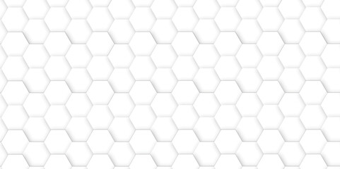 Abstract background with seamless pattern with hexagons . White soft light bubbles pattern of hydrogel balls as contemporary abstract background. White hexagon 3D background texture technology hexagon