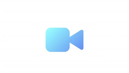 Poster - Animated movie gradient icon. App feature. User interface. Media player. Film sign. Solid colorful symbol. Looped HD video with alpha channel transparency. Modern style pictogram animation