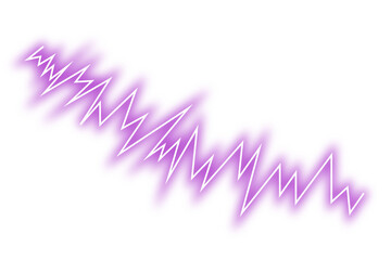 Poster - Neon bright line png. Glowing blue line on transparent background.