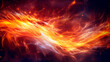Fiery trails of energy streak across the image, creating a dynamic and captivating display of motion, Generative AI