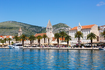 Wall Mural - View of the old town of Trogir at the Mediterranean Sea vacation in Croatia