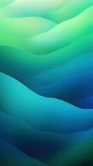 Wall Mural - Abstract blue and green wave background, abstract ocean waves. Generative AI