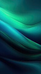 Wall Mural - abstract blue and green background with waves. generative ai