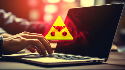 Poster - Server Not Found Error Danger Caution Warning Concept. Generative Ai