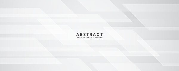 Poster - white geometric abstract background overlap layer on bright space with diagonal shapes decoration. m