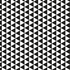Poster - abstract seamless black triangle rhombus pattern.