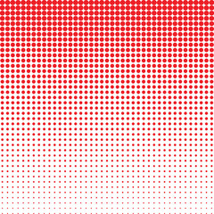 Poster - abstract seamless big to small red gradient halftone pattern.