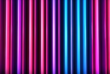 Abstract Neon Background With Glowing Pink Blue Vertical Lines. Created With Generative Ai Technology