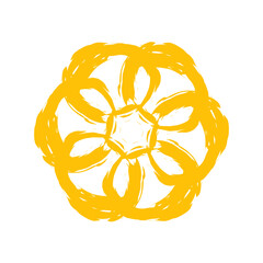 Poster - Abstract yellow flower logo design 