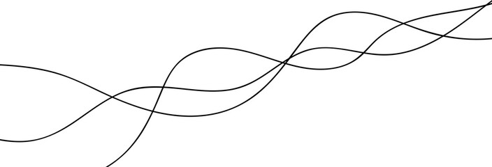 Wall Mural - Curve wave line graphic template. PNG