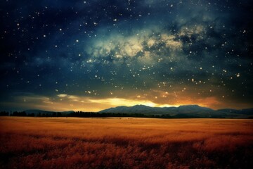 Wall Mural - Beautiful night starry sky in August. AI generated, human enhanced
